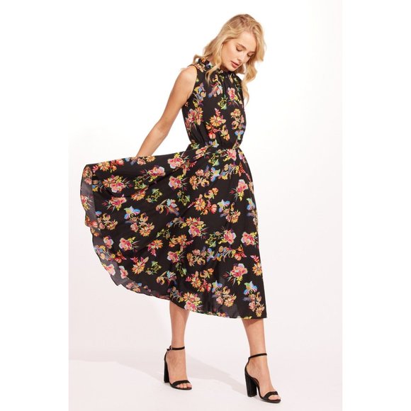 26. Eva Franco Shentel Floral Midi Dress - Picture 3 of 3